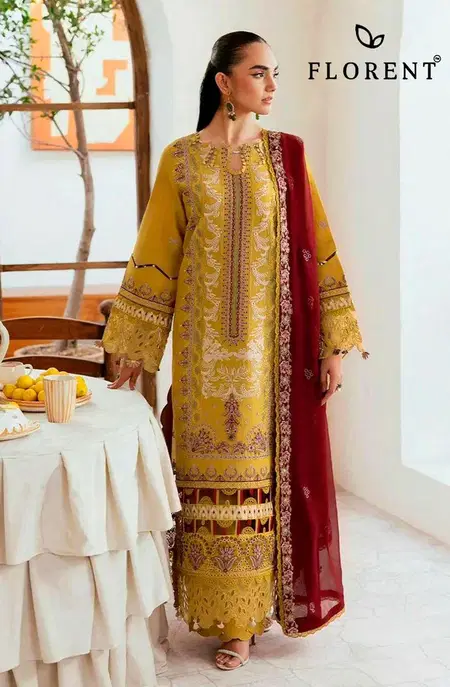 Florent 1051 Cambric Cotton Surat Pakistani Salwar Suits Wholesale Market
